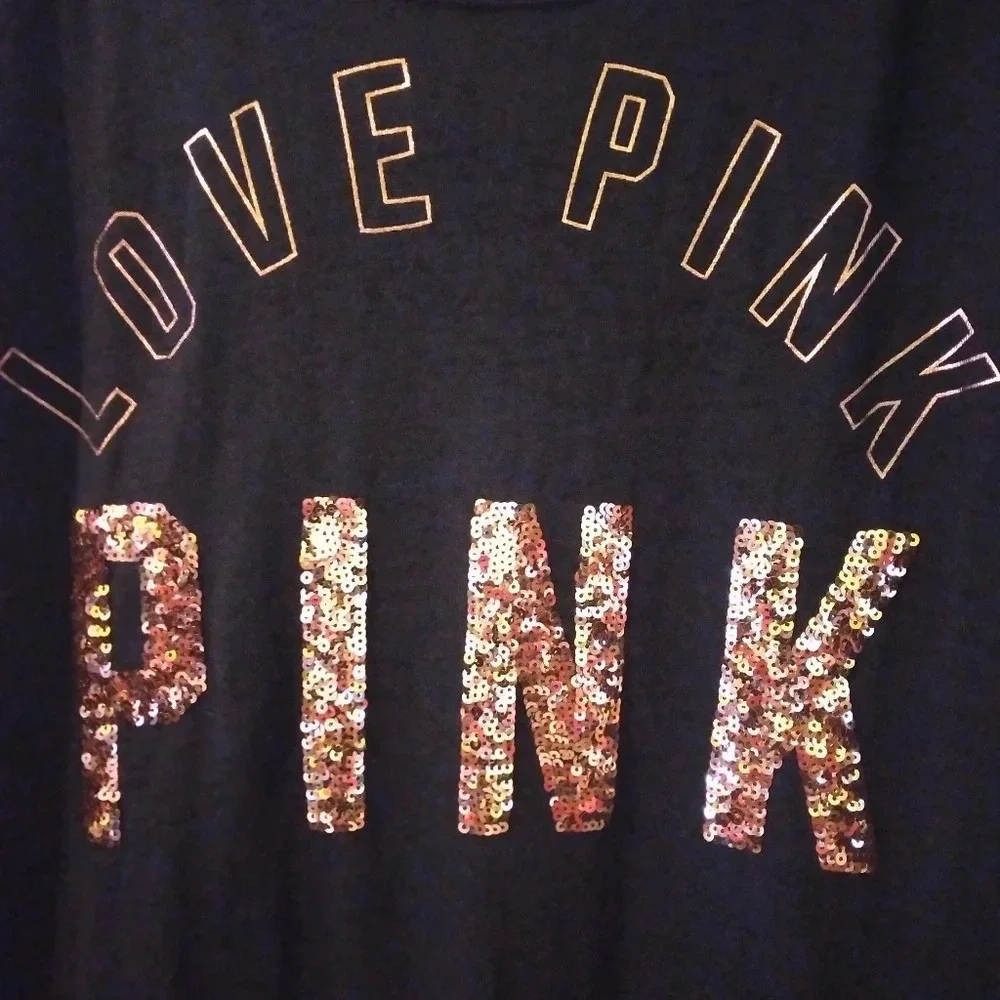 Vs pink bling tee-medium EUC - Picture 3 of 6